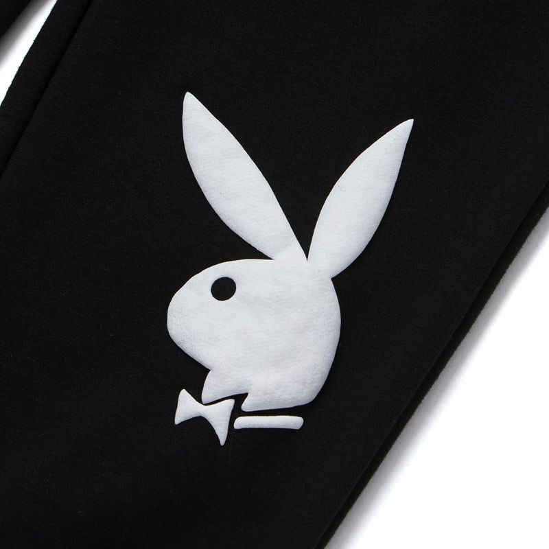 Pantalones Deportivos Playboy X Huf Rabbit Head Hombre Negros | 7126-BSGIK