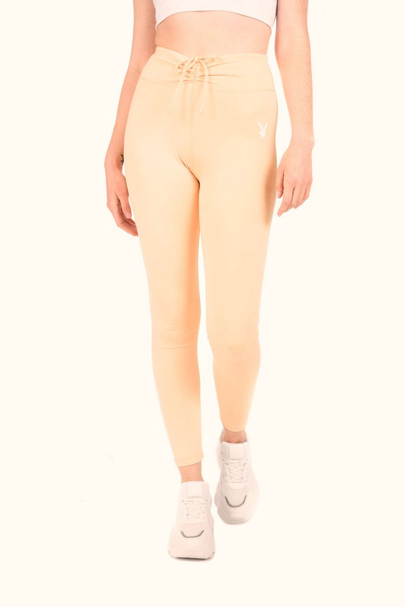 Pantalones Playboy Active Ruched Waistband Leggings Mujer Grises | 7295-XRCDH