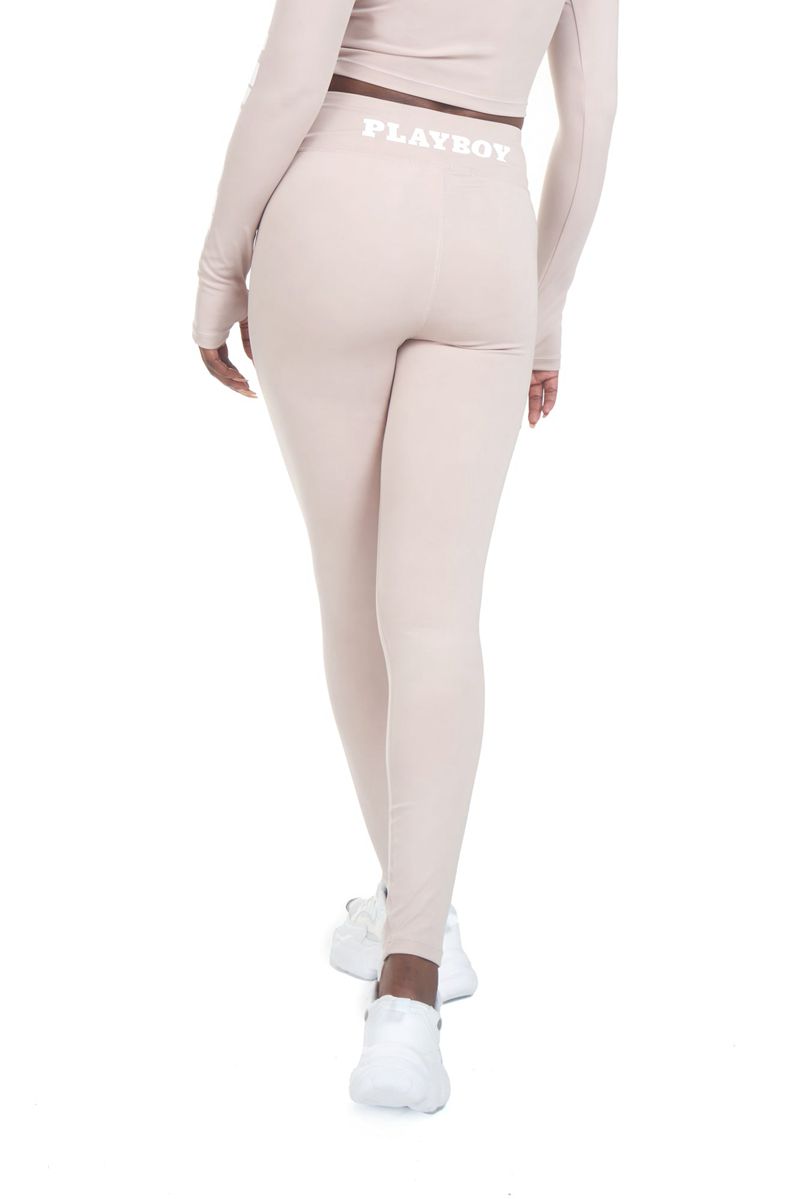 Pantalones Playboy Active Ruched Waistband Leggings Mujer Grises | 7295-XRCDH