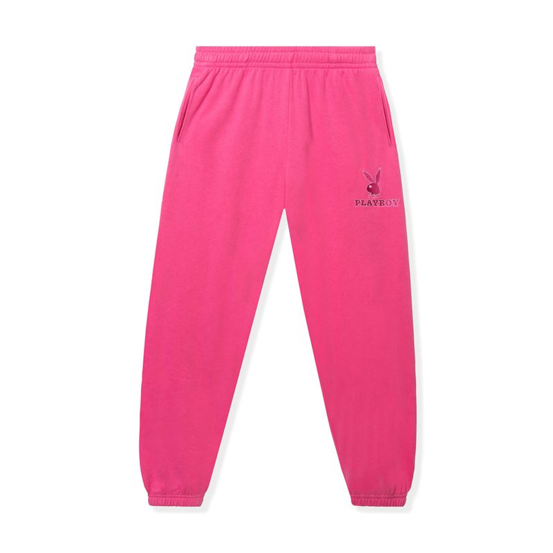 Pantalones Playboy Classic Boyfriend Sweats Mujer Rosas | 5821-PKUQT