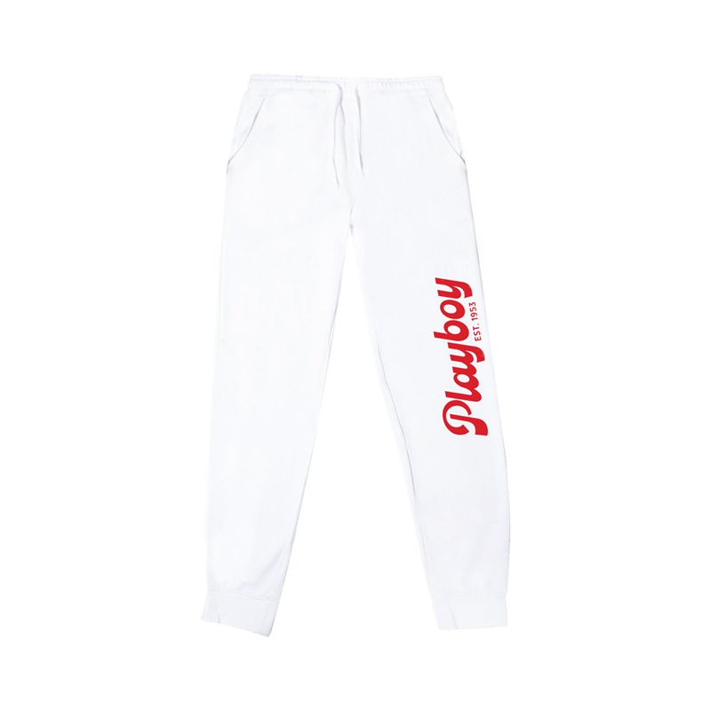 Pantalones Playboy Desperado American Icon Jogger Mujer Blancos | 0436-HLUDE