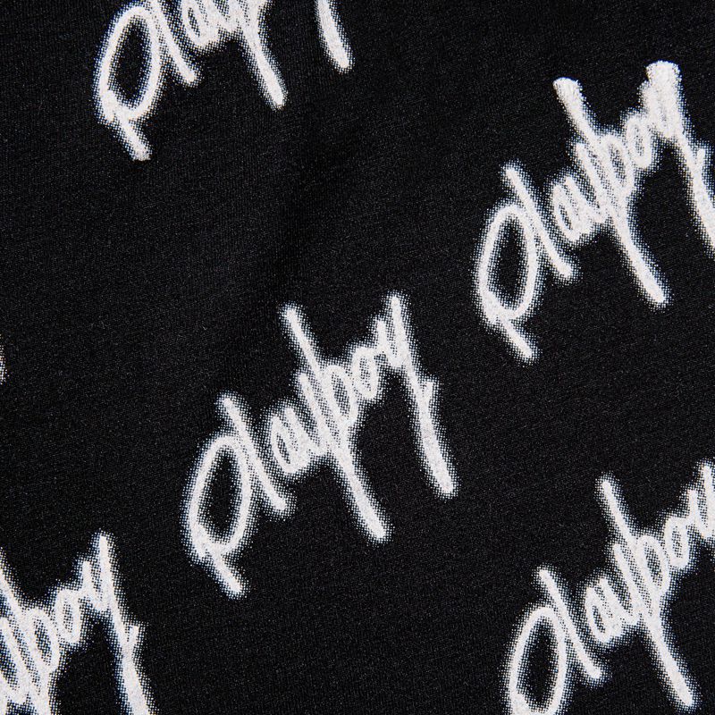 Pantalones Playboy Graffiti Script Legging Mujer Negros Blancos | 3961-FCNGE