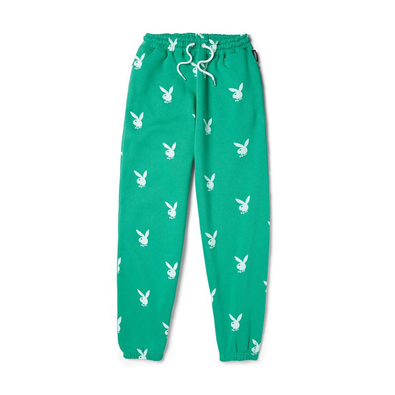 Pantalones Playboy Green Bunny Joggers Mujer Verdes | 8597-MZEGV