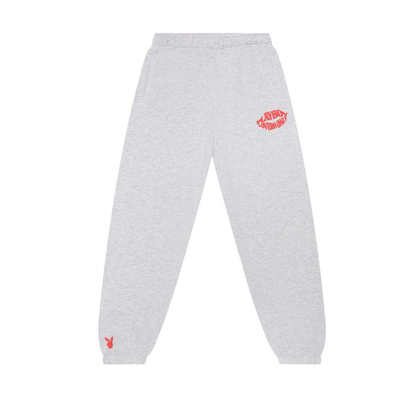 Pantalones Playboy Lovers Only Boyfriend Sweat Mujer Grises Naranjas | 6784-OWMBI