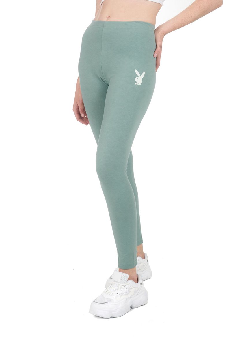 Pantalones Playboy Missguided Rabbit Head Leggings Mujer Verdes | 8765-GENJQ