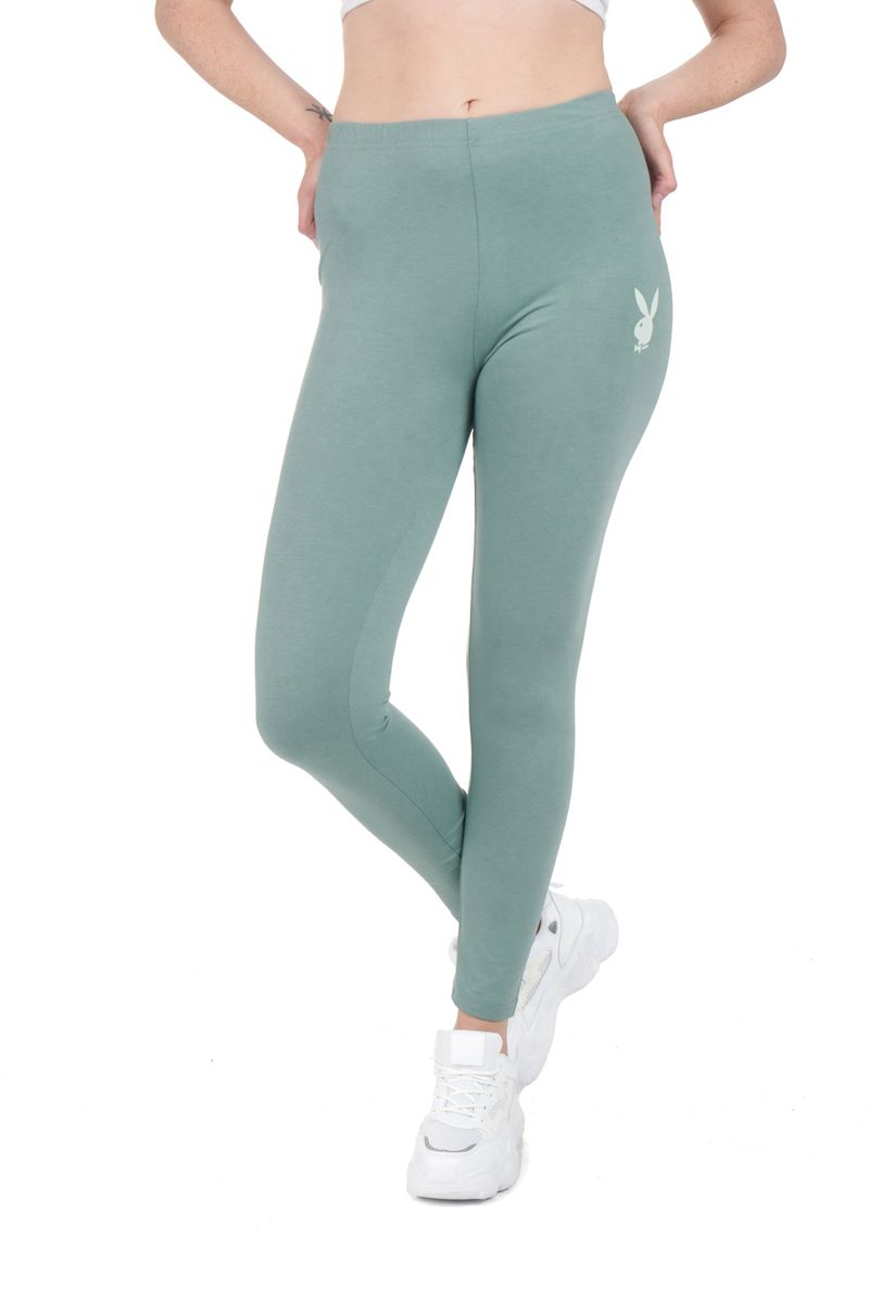 Pantalones Playboy Missguided Rabbit Head Leggings Mujer Verdes | 8765-GENJQ