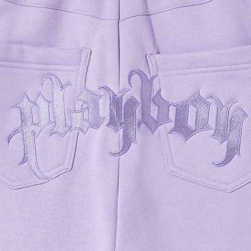 Pantalones Playboy Purple Masthead Sweat Mujer Morados | 1475-RHVPG