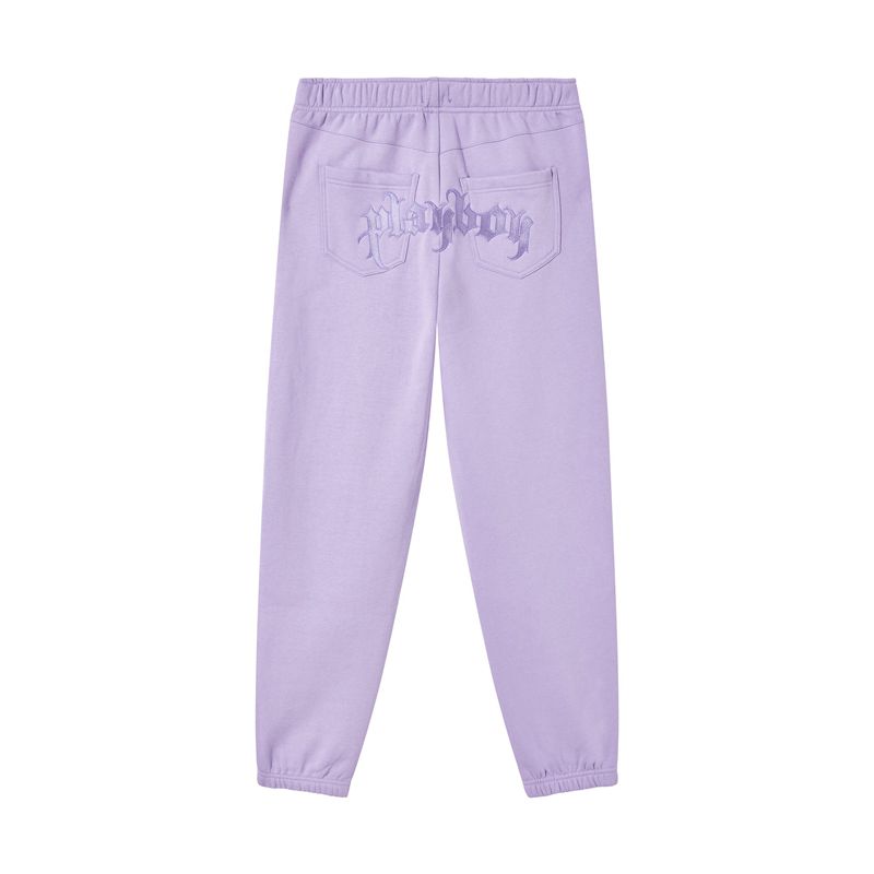 Pantalones Playboy Purple Masthead Sweat Mujer Morados | 1475-RHVPG