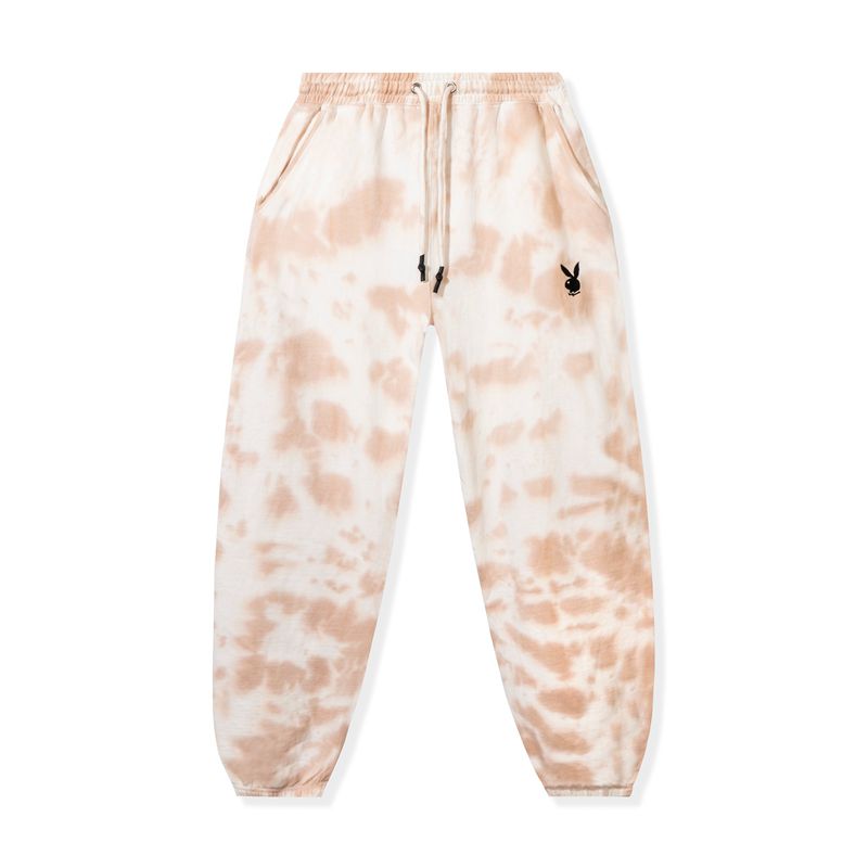 Pantalones Playboy Tie Dye Oversized Joggers Mujer Blancos Naranjas | 4608-PWLOJ