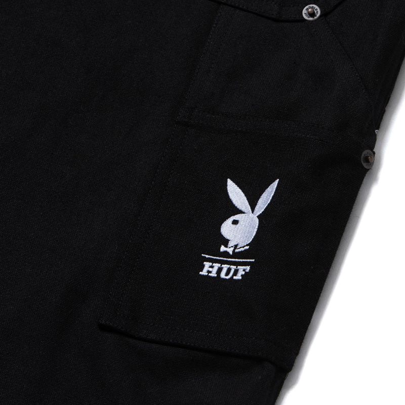 Pantalones Playboy X Huf Vvs Rabbit Head Hombre Negros | 6493-IYBKJ