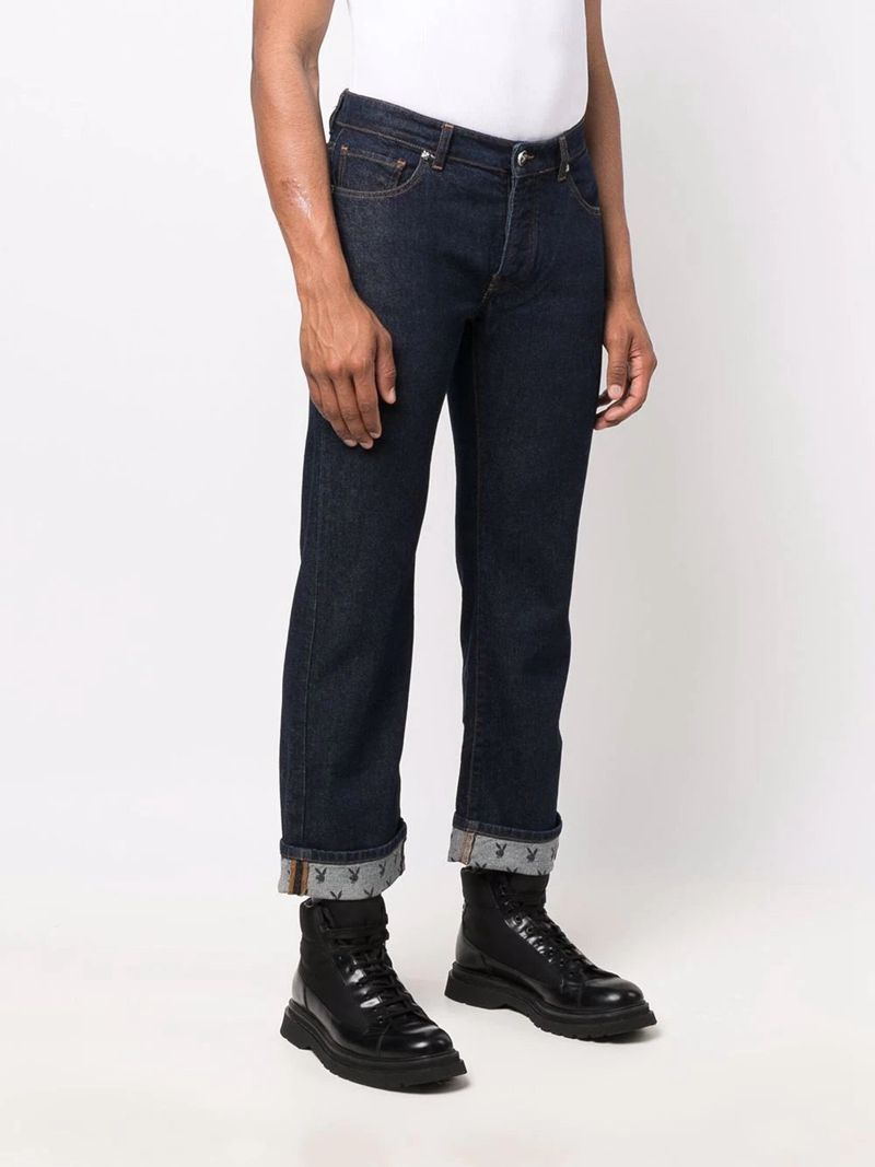 Pantalones Playboy X John Richmond Dark Blue Hombre Azules Oscuro | 4617-TUFKE