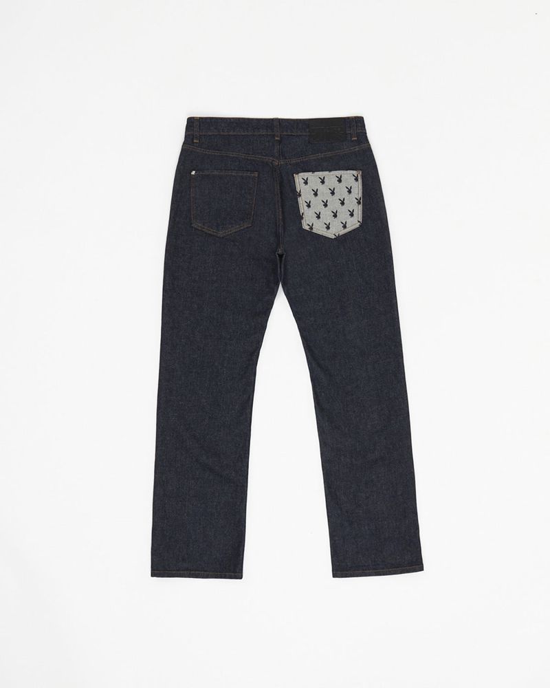 Pantalones Playboy X John Richmond Dark Blue Hombre Azules Oscuro | 4617-TUFKE