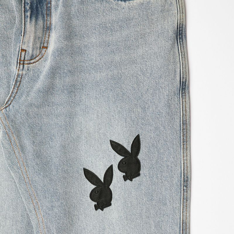 Pantalones Playboy X Pleasures Bunny Applique Denim Hombre Grises | 3946-LBVZE