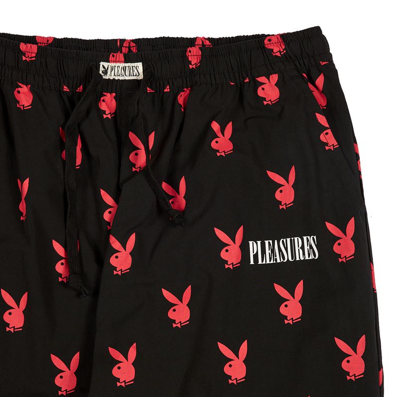 Pantalones Playboy X Pleasures Bunny Lounge Hombre Negros | 5837-LTEYR