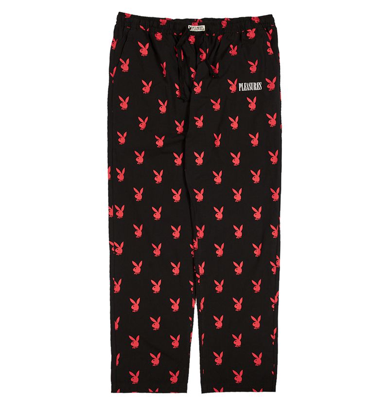 Pantalones Playboy X Pleasures Bunny Lounge Hombre Negros | 5837-LTEYR