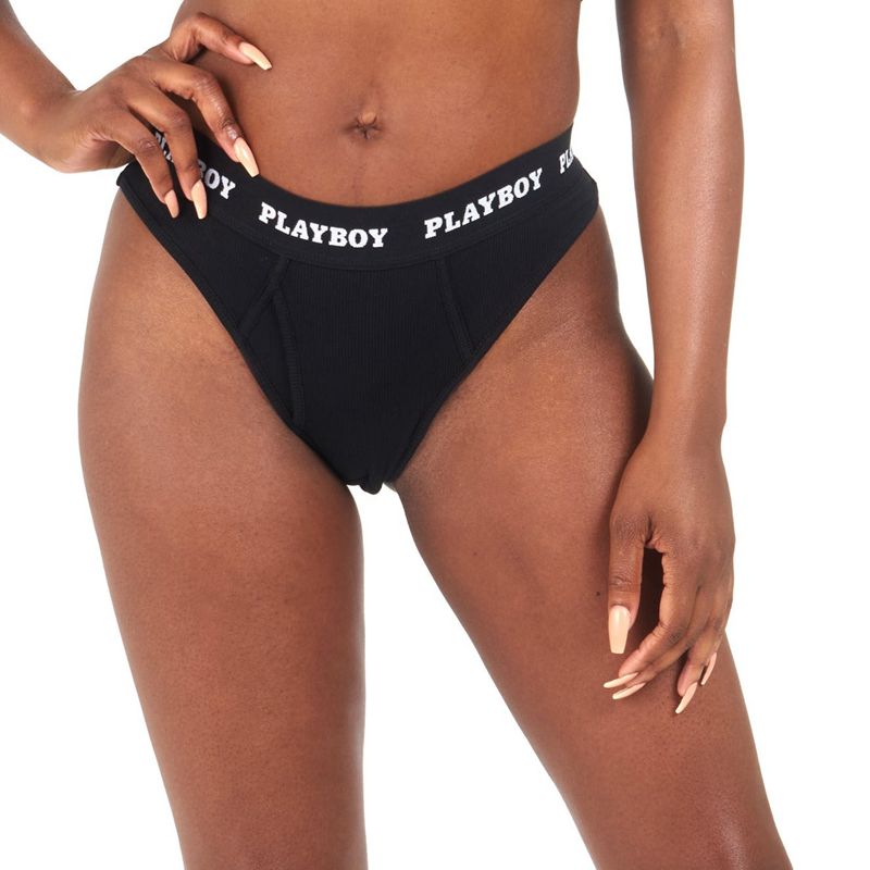 Ropa De Casa Playboy Club Brief Y Mujer Grises Oscuro | 1753-PQFME