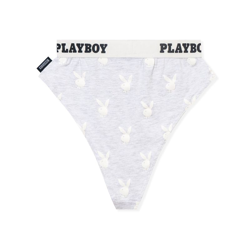 Ropa De Casa Playboy Deporte High Waisted Y Mujer Grises | 3754-QGIZW