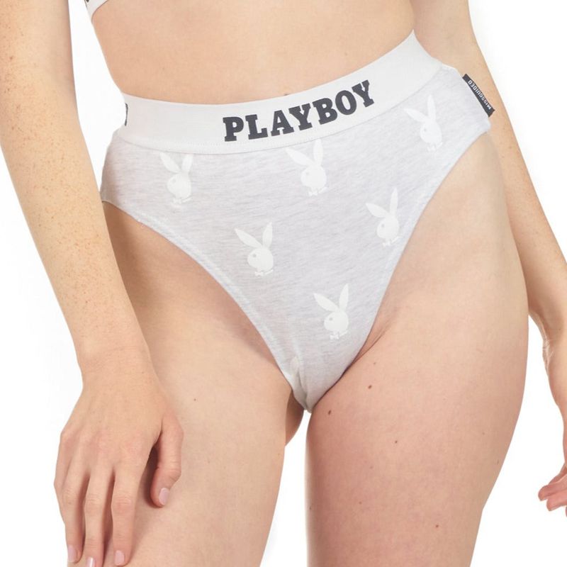 Ropa De Casa Playboy Deporte High Waisted Y Mujer Grises | 3754-QGIZW