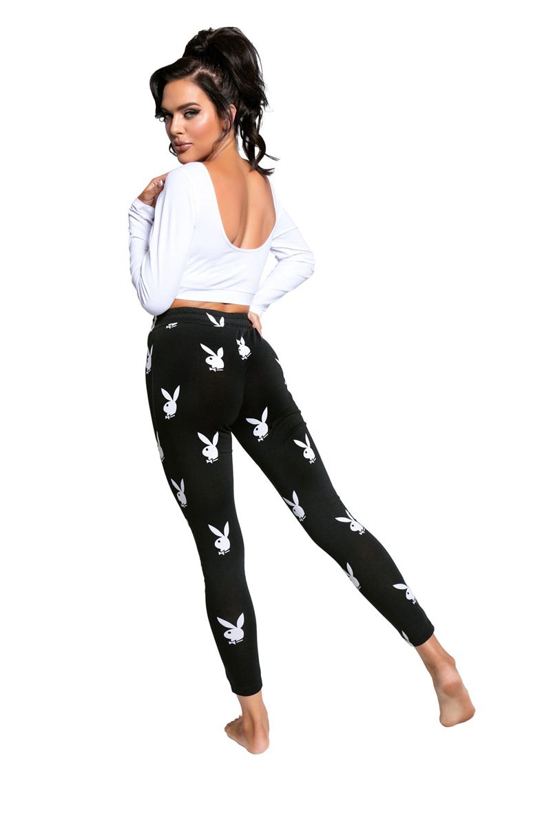 Ropa De Casa Playboy Lounge Set Mujer Negros Blancos | 8916-XZGOE