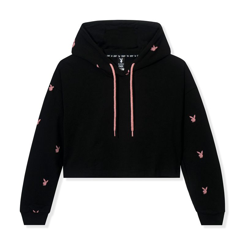 Ropa De Casa Playboy Rabbit Head Sweat Mujer Negros | 2340-USRZI