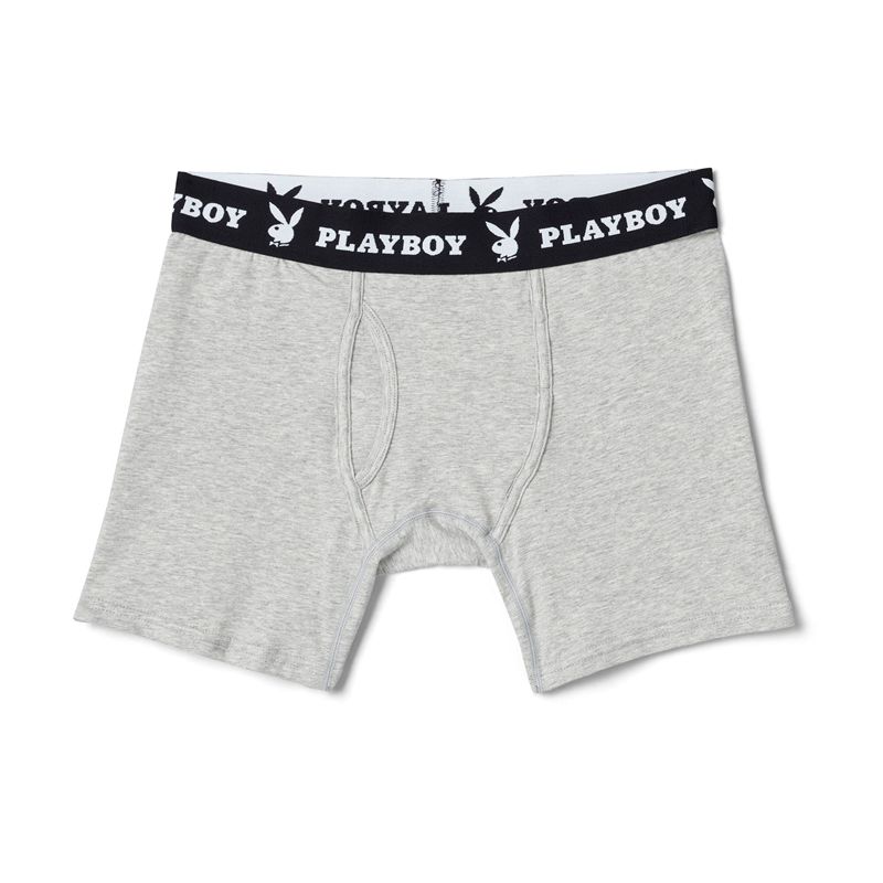 Ropa Interior Playboy 1-Pack Boxer Brief Hombre Negros | 7381-CNDXF