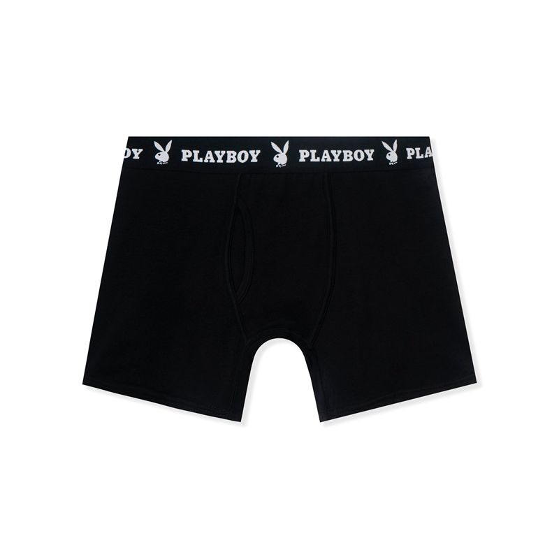 Ropa Interior Playboy 2-Pack Boxer Briefs Hombre Negros | 8127-ZSNRA