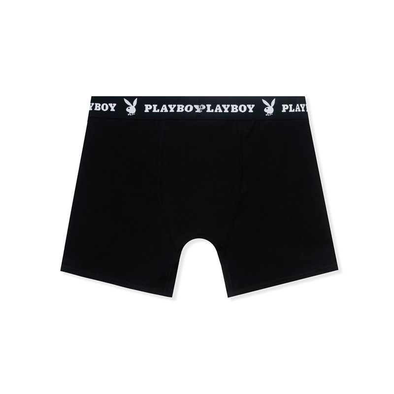 Ropa Interior Playboy 2-Pack Boxer Briefs Hombre Negros | 8127-ZSNRA