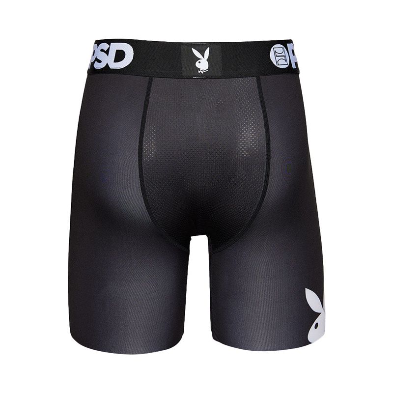 Ropa Interior Playboy Logo Boxer Brief Hombre Negros Blancos | 5832-SCVFI