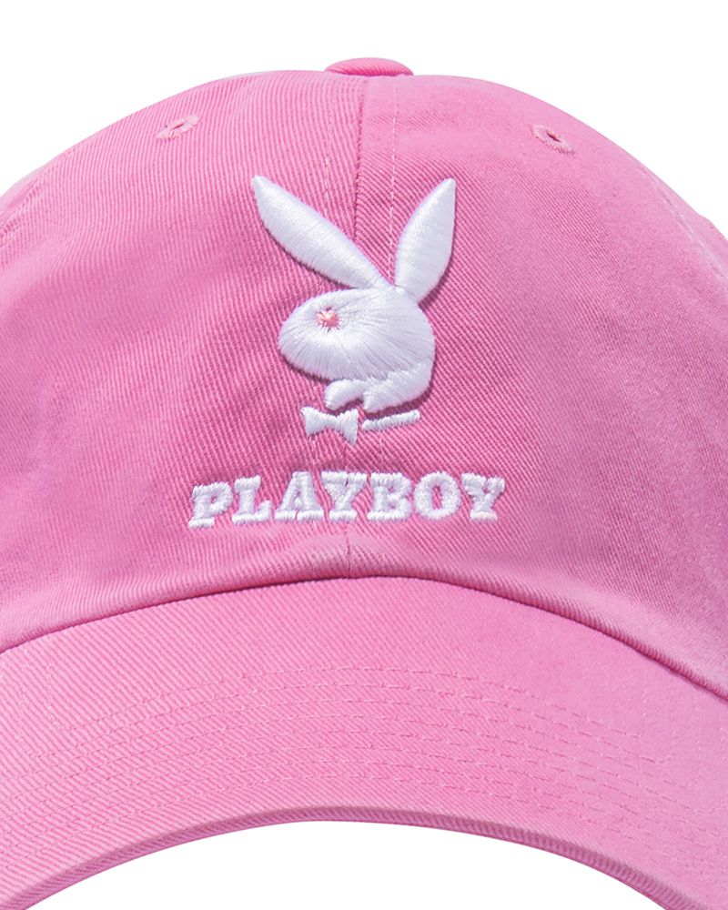 Sombreros Playboy 47 Brand Adjustable Dad Hombre Rosas Blancos | 1269-VLJPT