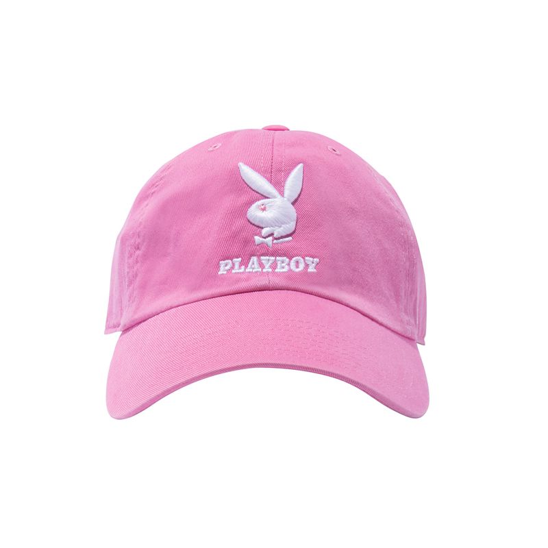 Sombreros Playboy 47 Brand Adjustable Dad Hombre Rosas Blancos | 1269-VLJPT