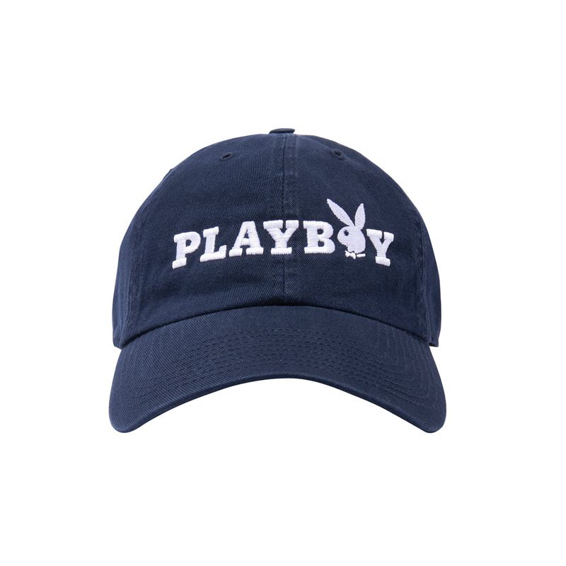 Sombreros Playboy 47 Brand Adjustable Dad Hombre Azul Marino Blancos | 8910-TLYCJ