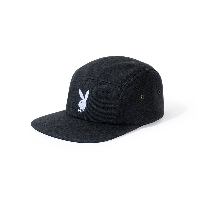 Sombreros Playboy American Twill Unstructured 5 Panel Hombre Grises | 3461-MYLSV