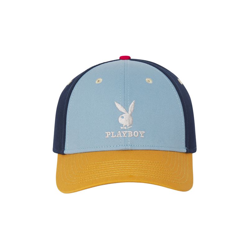 Sombreros Playboy Colorblock Snapback Hombre Azules | 5683-XUTVN