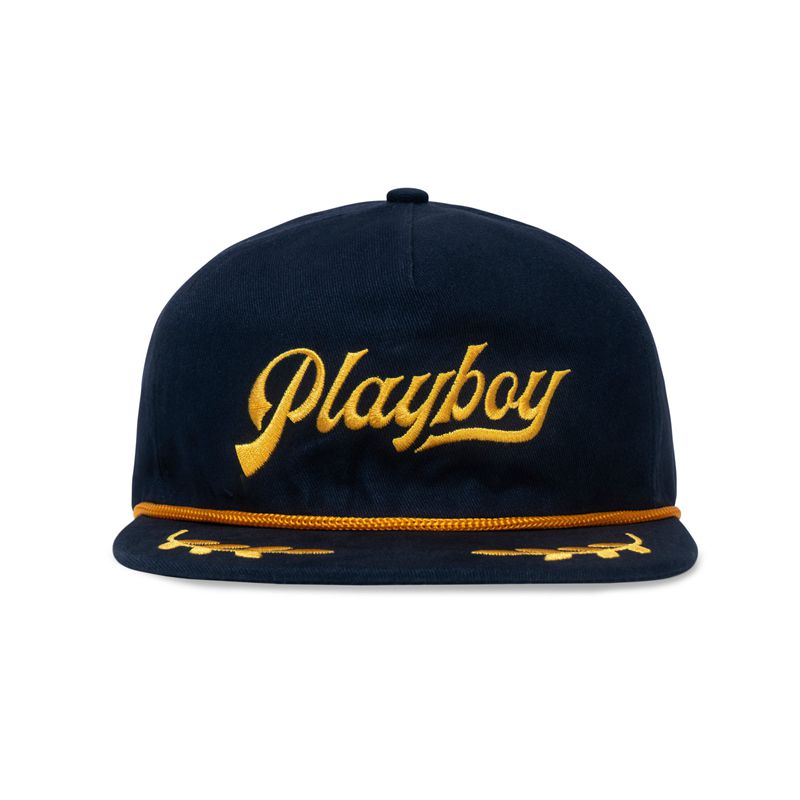 Sombreros Playboy Dock Hombre Amarillos Negros | 4902-JTOWL