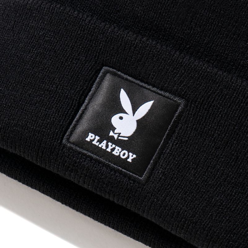 Sombreros Playboy Knit Beanie With Logo Patch Mujer Verdes | 0537-SIGVH