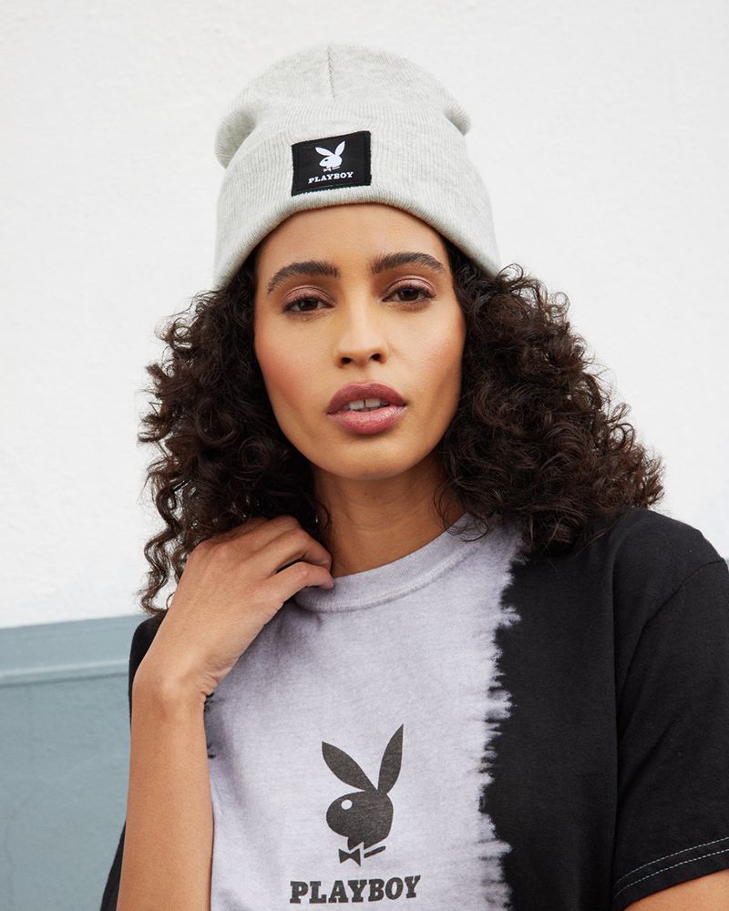 Sombreros Playboy Knit Beanie With Logo Patch Mujer Verdes | 0537-SIGVH