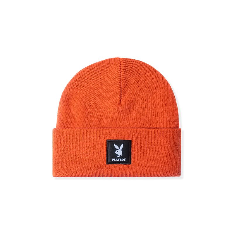 Sombreros Playboy Knit Beanie With Logo Patch Mujer Verdes | 0537-SIGVH