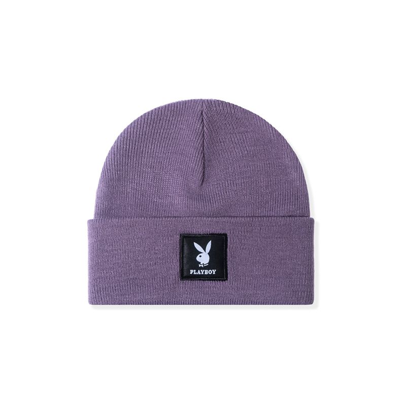 Sombreros Playboy Knit Beanie With Logo Patch Mujer Verdes | 0537-SIGVH