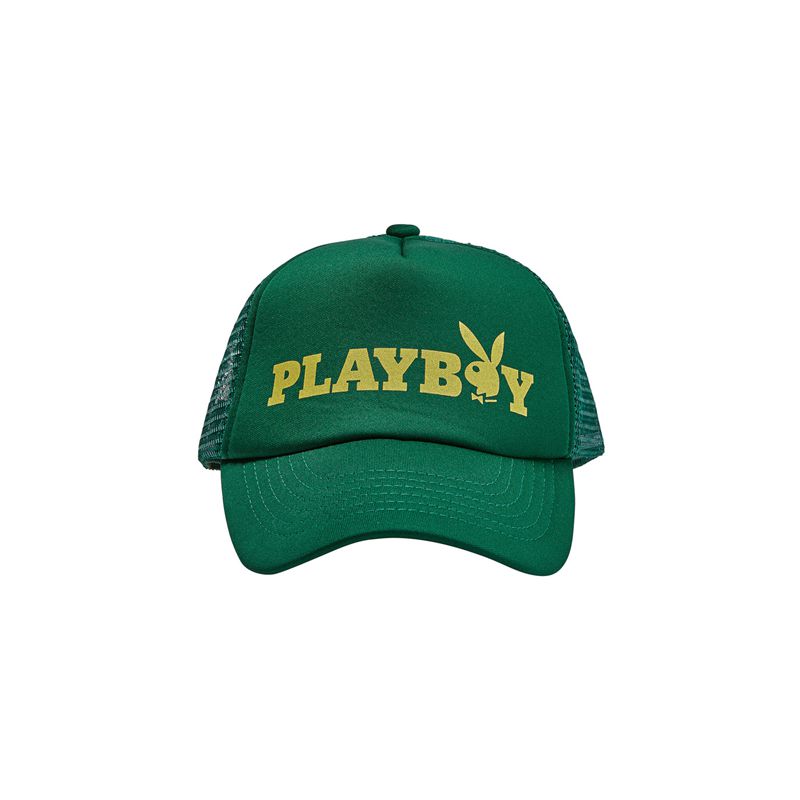 Sombreros Playboy Masthead Trucker Hombre Verdes | 6452-BZUIK