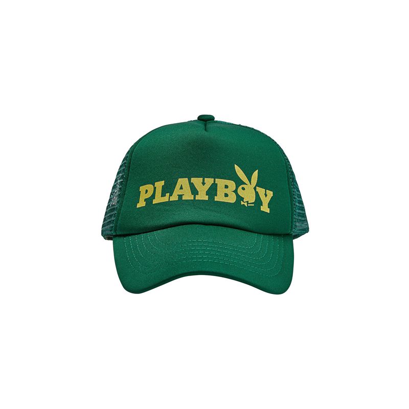 Sombreros Playboy Masthead Trucker Mujer Verdes Amarillos | 8345-VKPDA