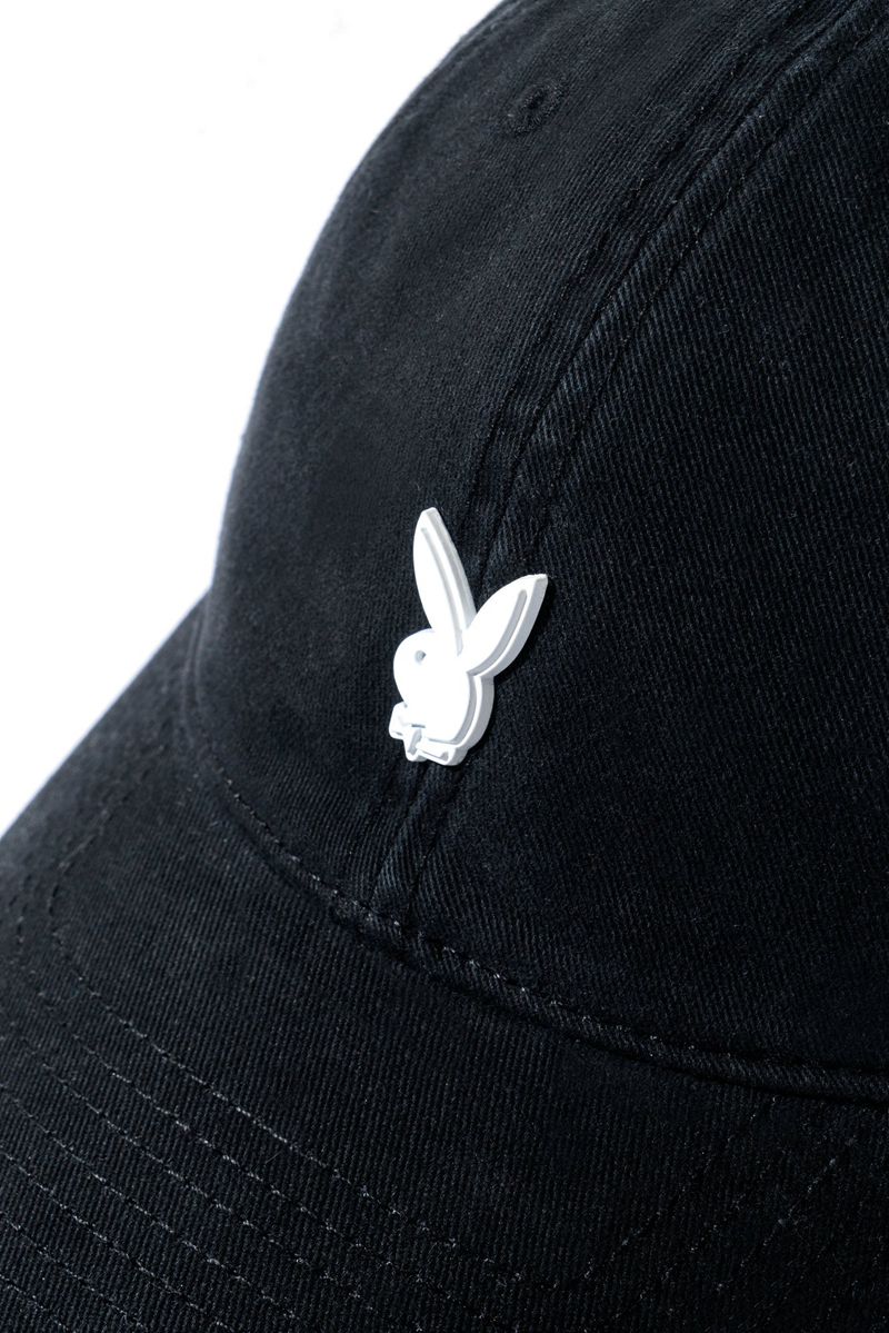 Sombreros Playboy Metal Rabbit Head Pin Dad Hombre Blancos | 1652-ZYLOE