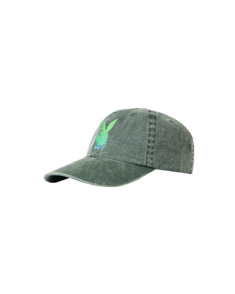 Sombreros Playboy Ombre Rabbit Head Dad Mujer Verdes | 0149-VFGZX