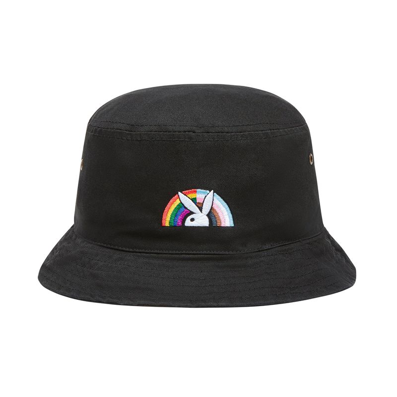 Sombreros Playboy Pride Is Good Bucket Hombre Negros | 3196-JLRXQ