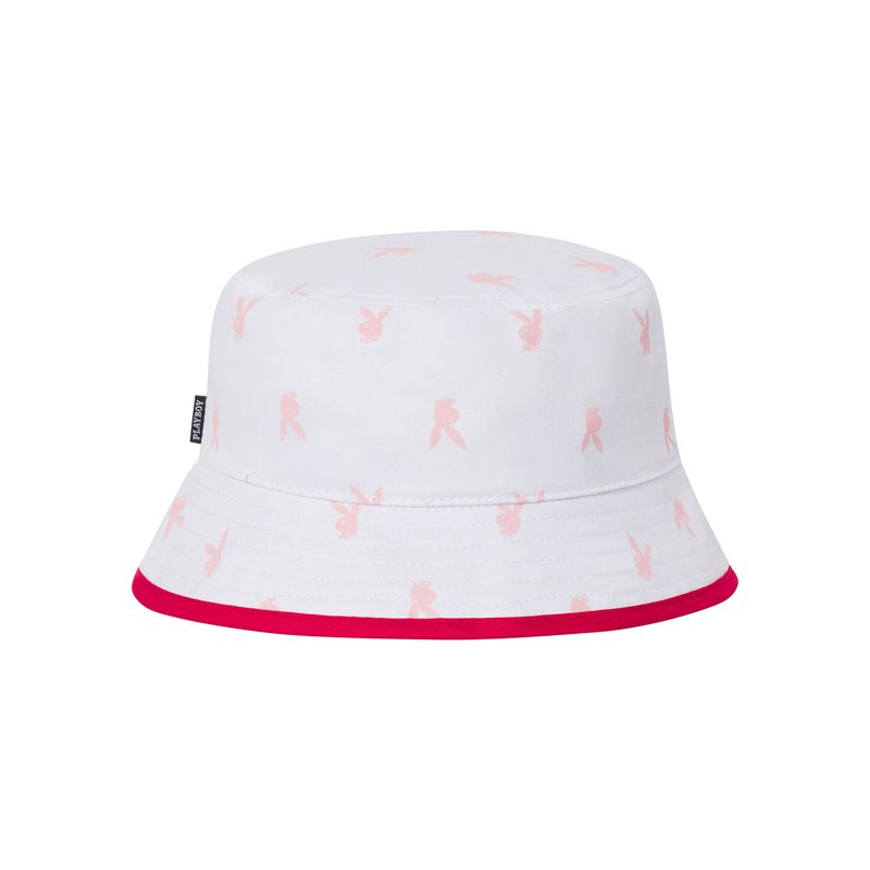 Sombreros Playboy Rainbow Lining Rabbit Head Bucket Hombre Blancos Rosas | 9873-EZTNF