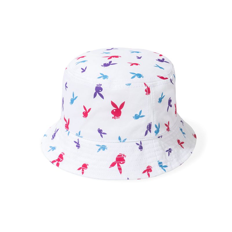 Sombreros Playboy Repeating Rabbit Head Colorful Bucket Mujer Multicolor | 5276-EOBZU