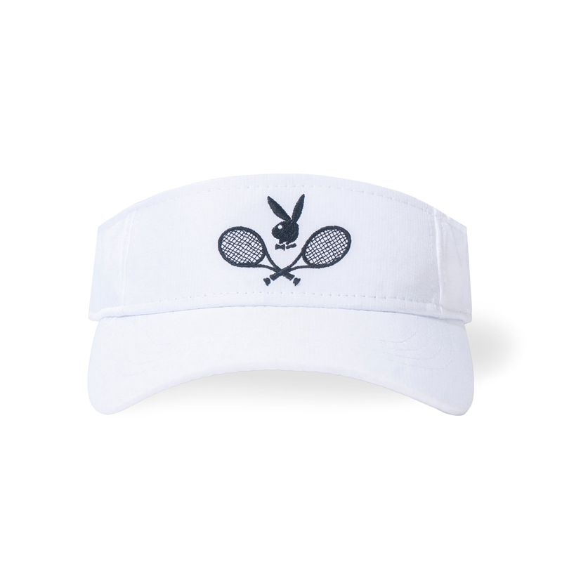 Sombreros Playboy Sports Ripstop Visor Mujer Blancos | 3965-KJIYE