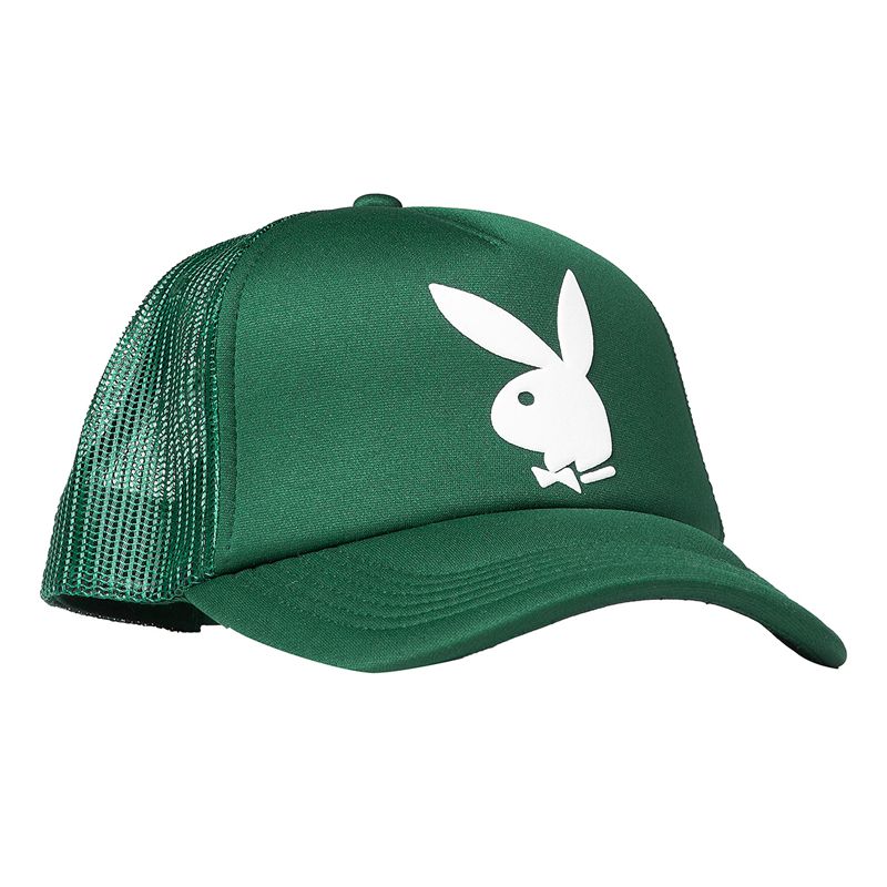 Sombreros Playboy X Pleasures Bunny Trucker Hombre Forest | 7602-OYMQW