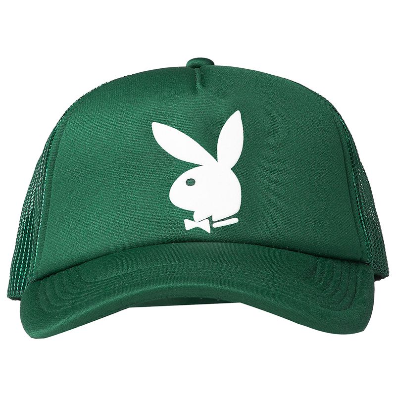 Sombreros Playboy X Pleasures Bunny Trucker Hombre Forest | 7602-OYMQW