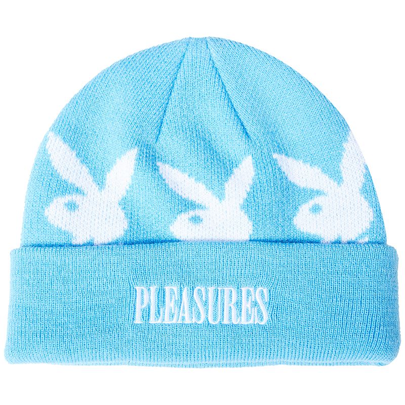 Sombreros Playboy X Pleasures Jacquard Bunny Beanie Hombre Azules | 2168-FSXNO