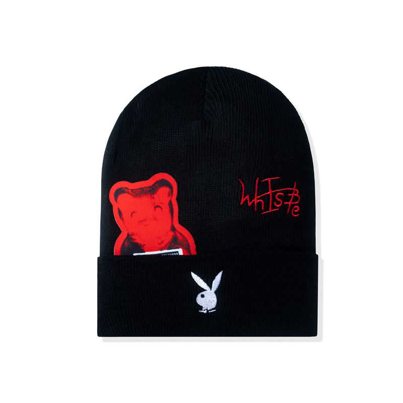 Sombreros Playboy X Whisbe Vandal Gummy Beanie Mujer Negros | 6542-JGRIK